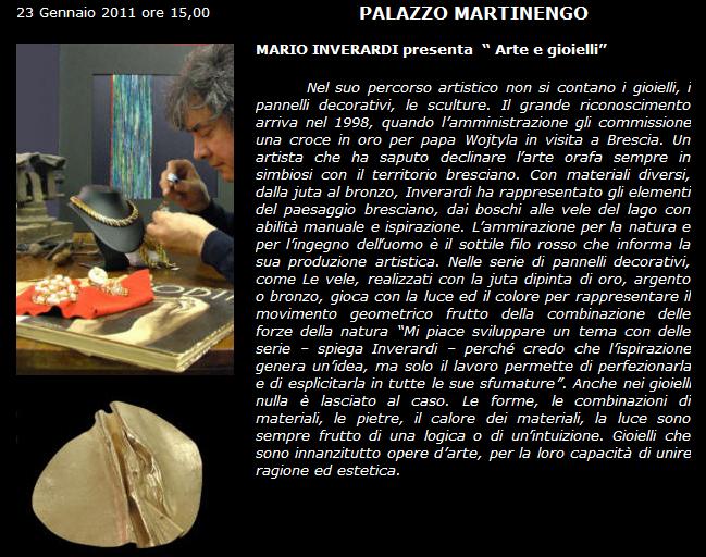 Presentazione - Arte e gioielli - Mario Inverardi