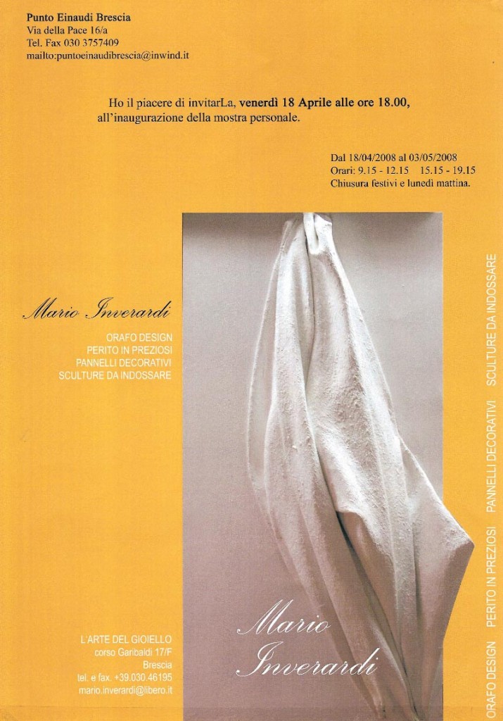 Mostra personale - Libreria Einaudi - Mario Inverardi