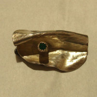 Sculture da indossare - Ciondolo argento e smeraldo - Mario Inverardi