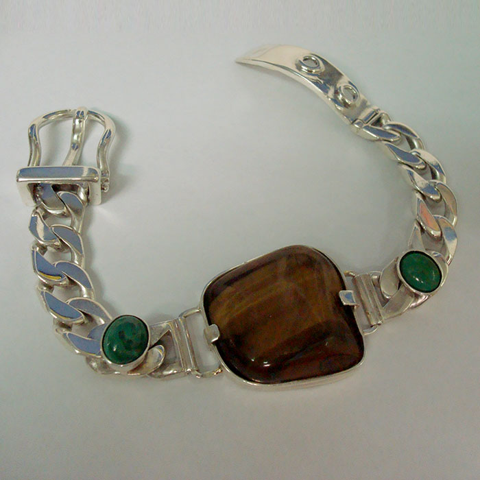 bracciale-argento-turchesi-occhio-di-tigre